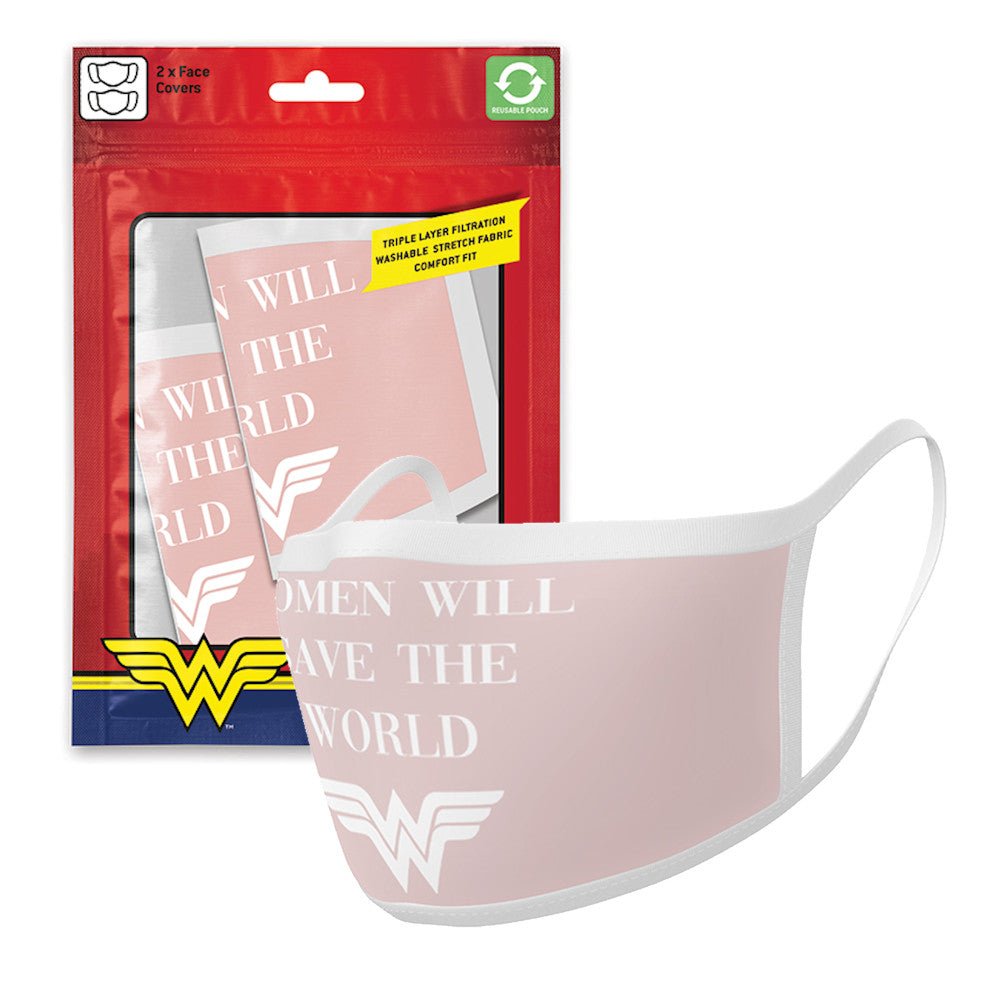 【廃番ラスト販売/特別価格】WONDER WOMAN ワンダーウーマン - Save The World 2枚セット / ファッション・マスク - PGS